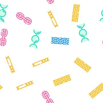 Chain metal link vector seamless pattern イラスト素材