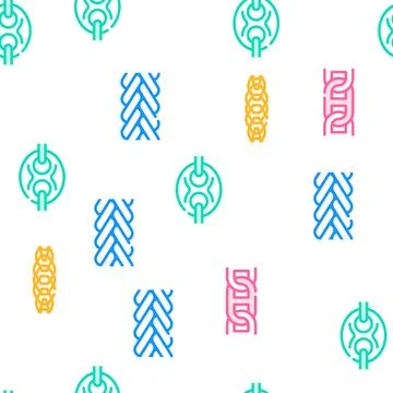Chain metal link vector seamless pattern イラスト素材