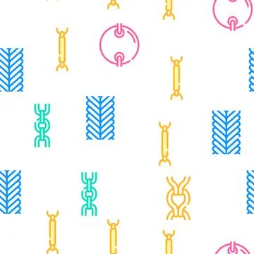 Chain metal link vector seamless pattern Stock Illustration