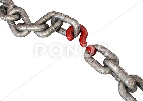 Chain missing link question Stock Illustration