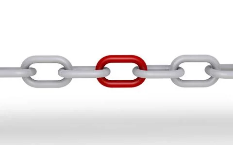 Chain with one unique part Stock Illustration