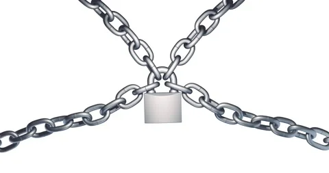 Chain with padlock. Stock Footage 131321807