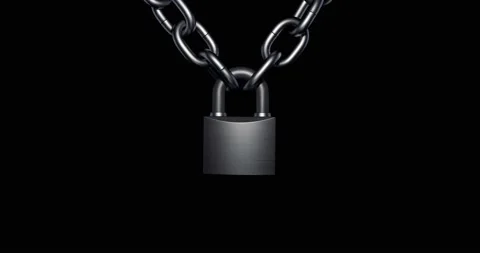 Chain with padlock. Stock Footage 131441093