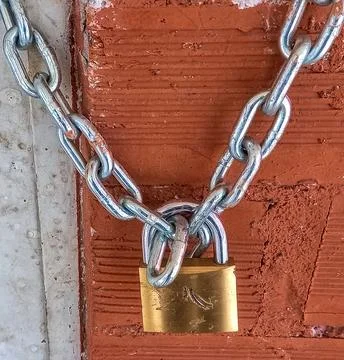 Chain with padlock Stock Photos