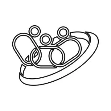 Chain people connection Commitment Teamwork Together Outline Logo Stock Illustration