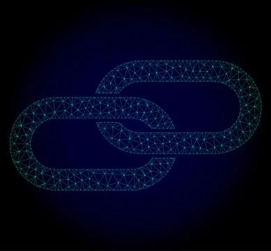 Chain Polygonal Frame Vector Mesh Illustration Stock Illustration