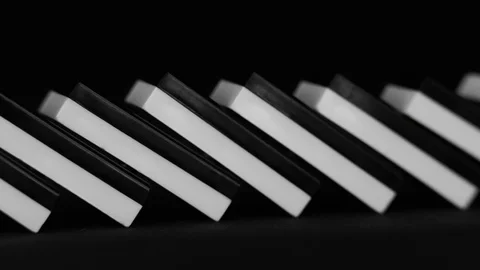 Chain reaction and failure concept. Stock Footage 124643568