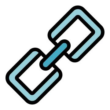 Chain relationship icon vector flat Stock Illustration