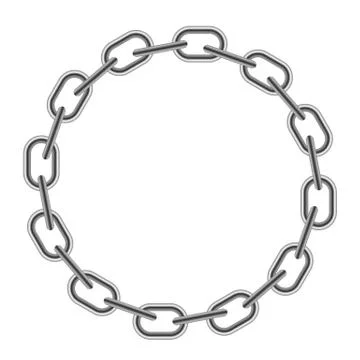 Chain Round Frame Stock Illustration