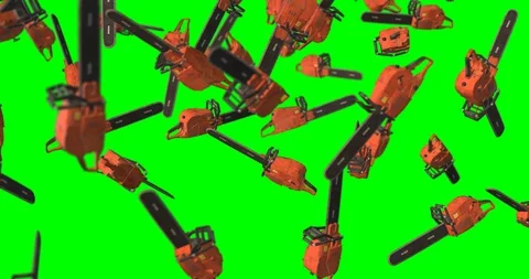 Chain saw falling slow motion Stock Footage 99941505