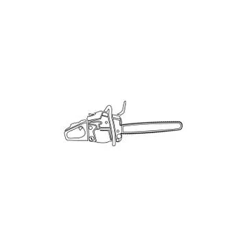 Chain saw. flat vector icon Stock Illustration