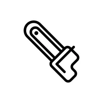 Chain saw icon vector. Isolated contour symbol illustration Stock Illustration