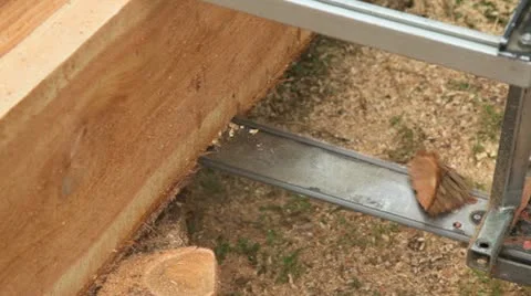 Chain saw mill Stock Footage 13537886