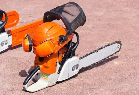 Chain saw. Foto stock