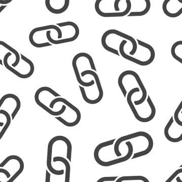 Chain seamless pattern background. Business flat vector illustration. Connect Illustrazione stock