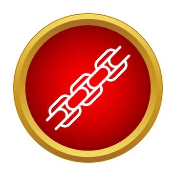 Chain security link icon representing strength and connection Illustrazione stock