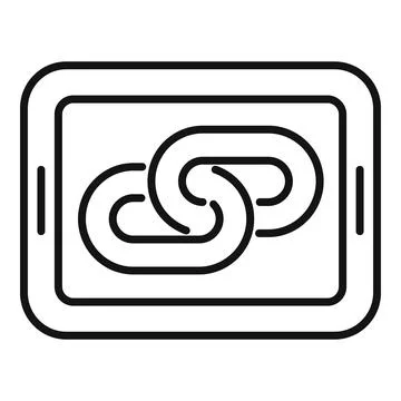 Chain seo data icon outline vector. Evolution seo web 库存插图