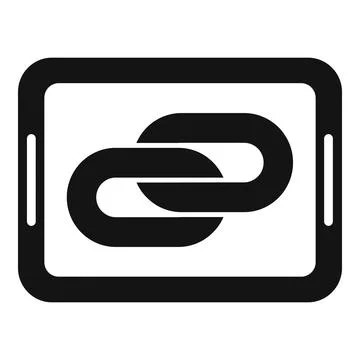 Chain seo data icon simple vector. Evolution seo web Illustrazione stock