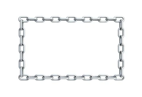 Chain in shape of rectangle Stock Illustration