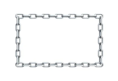 Chain in shape of rectangle Stock Illustration