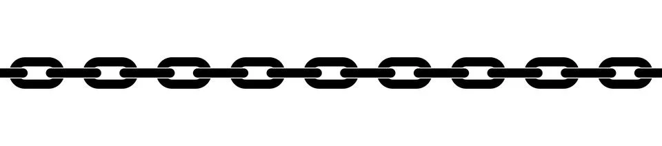 Chain shape silhouette pattern, seamless repeatable texture background Stockillustratie