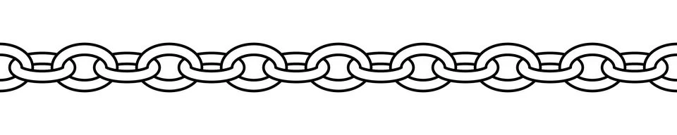 Chain shape silhouette pattern, seamless repeatable texture illustration Stock Illustration