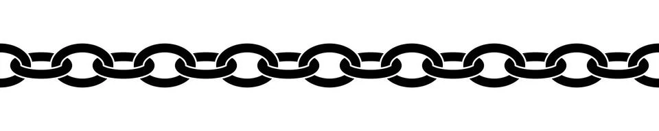 Chain shape silhouette pattern, seamless repeatable texture illustration Stock Illustration