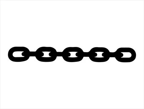 Chain silhouette vector art Stock Illustration