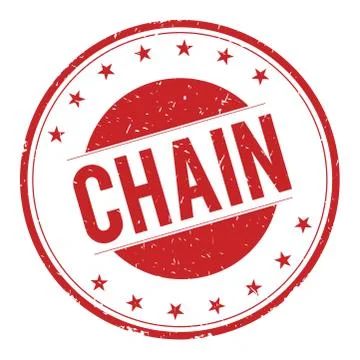 CHAIN stamp sign Stock Illustration