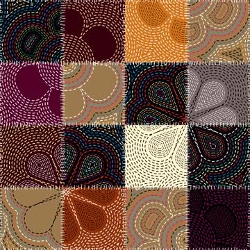 Chain stitch pattern Stock Illustration