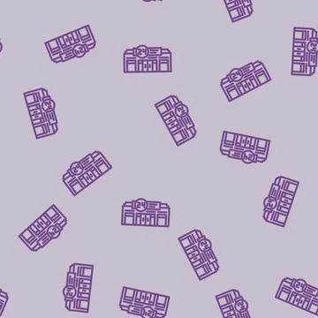 Chain store line vector seamless pattern Stock Illustration