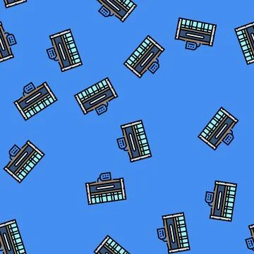 Chain store vector seamless pattern Illustrazione stock