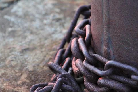 Chain in sunset colors Stock Photos