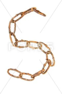 Chain as a symbol of the dollar isolated Stock Photos