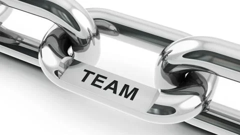 Chain with team link Stock Illustration