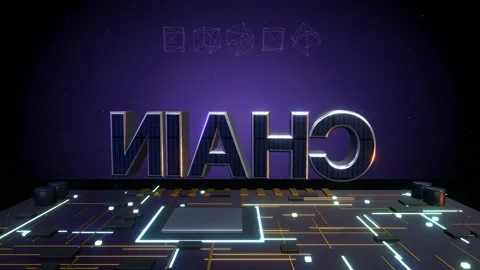 CHAIN Technology Concept Video stock 340072840