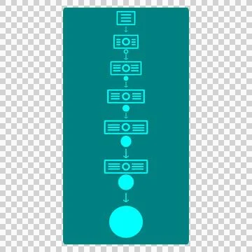 Chain of Thought Reasoning - AI Sequential Processing Flow 스톡 일러스트
