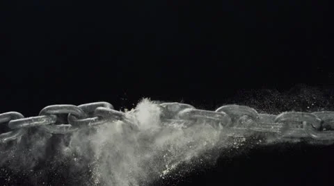 Chain tugging, Slow Motion Stock Footage 11659488