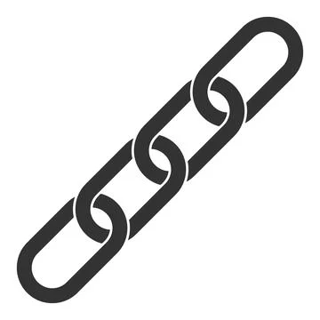 Chain Vector Icon Flat Illustration Illustrazione stock