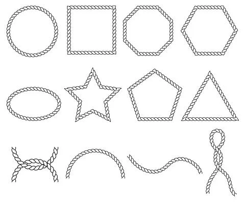 Chain vector illustration set, Chain icon, File contains various shapes Stock Illustration