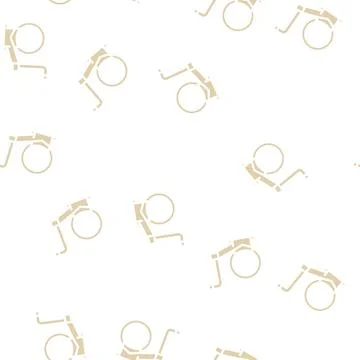 Chain vice glyph vector seamless pattern Stock Illustration