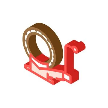 Chain vice isometric icon vector illustration Stock Illustration