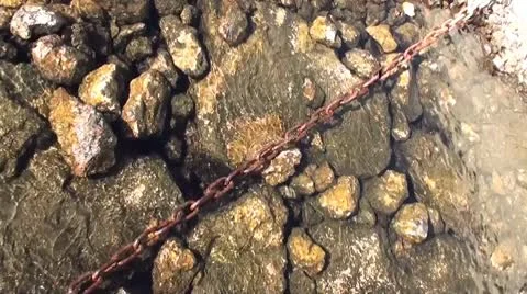 Chain in the water Stock Footage 10751239