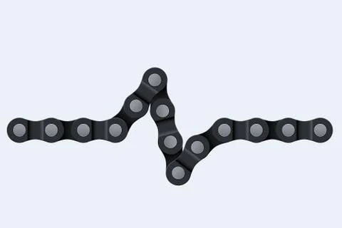 Chain on white 01 Stock Illustration
