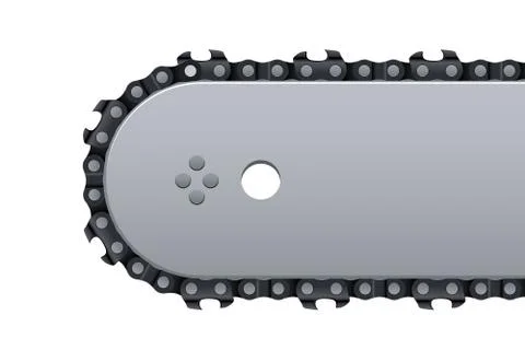 Chain on white 01 Stock Illustration