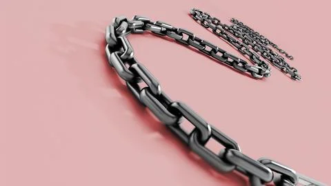 Chain on white background Stock Illustration