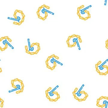 Chain wrench vector seamless pattern Stock Illustration