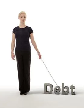 Chained to debt Stock Photos