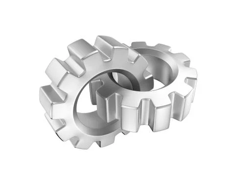 Chained gears Stock Illustration