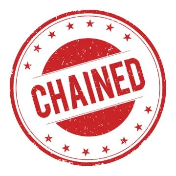 CHAINED stamp sign Stock Illustration